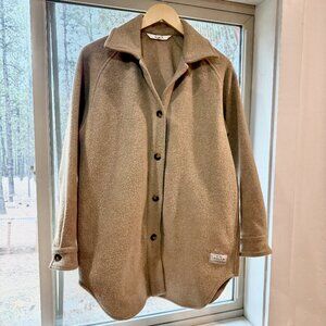 Anian Wool (100% recycled) Women's Sz M Medium 'The Loft Coat' Tan